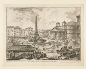 Veduta della Piazza della Rotonda, da Vedute di Roma da Giovanni Battista Piranesi