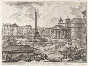 Veduta della Piazza della Rotonda, da Vedute di Roma da Giovanni Battista Piranesi