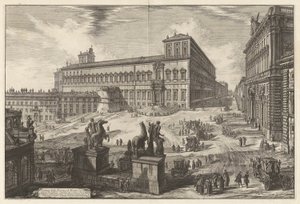 Veduta della Piazza di Monte Cavallo, dalle Vedute di Roma