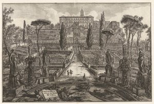 Veduta della Villa Estense a Tivoli da Giovanni Battista Piranesi