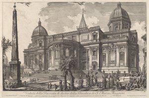 Veduta della facciata posteriore della Basilica di S. Maria Maggiore da Giovanni Battista Piranesi