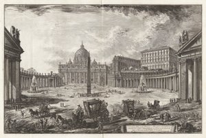 Veduta della gran Piazza e Basilica di S. Pietro