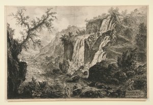 Veduta delle Cascatelle a Tivoli, da Vedute di Roma da Giovanni Battista Piranesi