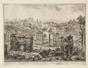 Veduta di Campo Vaccino, da Vedute di Roma da Giovanni Battista Piranesi