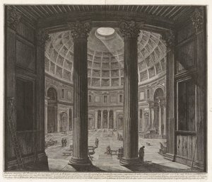 Veduta interna del Pantheon da Giovanni Battista Piranesi