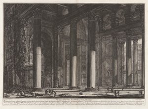 Veduta interna del Pronao del Pantheon, da Vedute di Roma