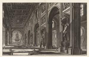 Veduta interna della Basilica di San Giovanni Laterano, da «Vedute di Roma» da Giovanni Battista Piranesi