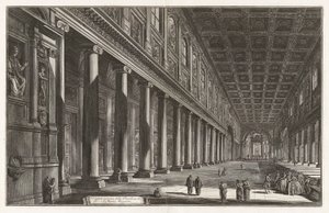 Veduta interna della Basilica di Santa Maria Maggiore, da Vedute di Roma da Giovanni Battista Piranesi