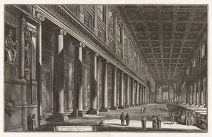 Veduta interna della Basilica di Santa Maria Maggiore, da Vedute di Roma (Vedute di Roma) da Giovanni Battista Piranesi
