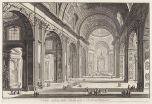 Veduta interna della Basilica di S. Pietro in Vaticano