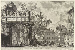 Veduta con il Tempio di Giove Tonante, c. 1755 da Giovanni Battista Piranesi