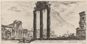 Vestigia del tempio di Giove Statore da Giovanni Battista Piranesi