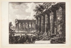 Veduta di alcune colonne della facciata opposta a quella mostrata nella tavola precedente da Giovanni Battista Piranesi