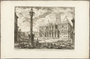 Veduta della Basilica di S. Maria Maggiore con le sue due ali laterali, da Vedute di Roma da Giovanni Battista Piranesi