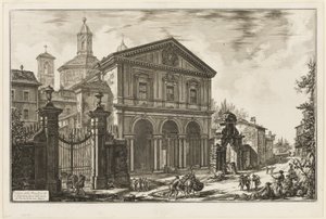 Veduta della Basilica di San Sebastiano fuori le mura sulla Via Appia, da Vedute di Roma da Giovanni Battista Piranesi