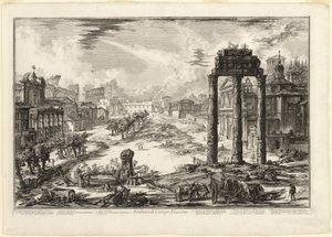 Veduta del Campo Vaccino, da Vedute di Roma da Giovanni Battista Piranesi