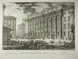 Veduta della Dogana di Piazza di Pietra, costruita all