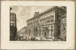 Veduta del Palazzo della Consulta sul Quirinale che ospita la Segreteria Papale, da Vedute di Roma da Giovanni Battista Piranesi