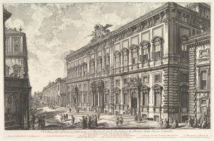 Veduta del Palazzo della Consulta sul Quirinale che ospita il Segretariato Pontificio da Giovanni Battista Piranesi