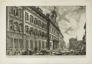 Veduta del Palazzo di Montecitorio, da Vedute di Roma da Giovanni Battista Piranesi