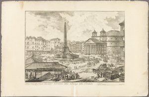 Veduta della Piazza della Rotonda, da Vedute di Roma da Giovanni Battista Piranesi