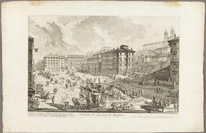 Veduta di Piazza di Spagna, da Vedute di Roma da Giovanni Battista Piranesi