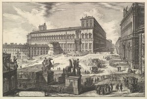 Veduta della Piazza di Monte Cavallo, da Vedute di Roma, ca. 1773