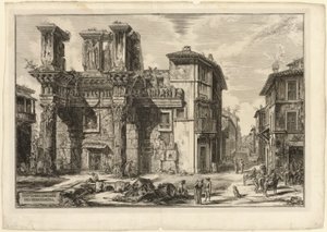 Veduta dei resti del Foro di Nerva, da Vedute di Roma da Giovanni Battista Piranesi