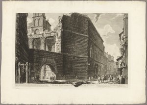 Veduta dei resti del Foro di Nerva, da Vedute di Roma da Giovanni Battista Piranesi