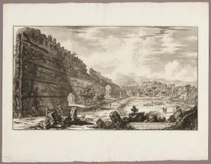 Veduta dei resti del Forte Pretorio [il Poecile], Villa Adriana, Tivoli, da Vedute di Roma da Giovanni Battista Piranesi