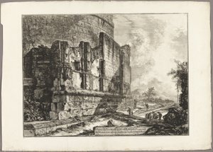 Veduta dei resti della tomba dei Plautii sulla Via Tiburtina, vicino al Ponte Lugano, a due miglia da Tivoli, da Vedute di Roma da Giovanni Battista Piranesi