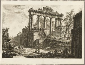 Veduta del cosiddetto Tempio della Concordia, da Vedute di Roma da Giovanni Battista Piranesi