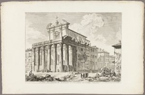 Veduta del Tempio di Antonino e Faustina nel Foro Romano, da Vedute di Roma da Giovanni Battista Piranesi