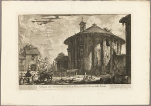 Veduta del Tempio di Cibele nella Piazza della Bocca della Verità, da Vedute di Roma