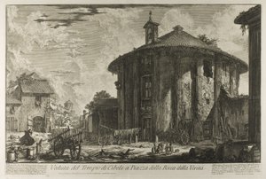 Veduta del Tempio di Cibele nella Piazza della Bocca della Verità, da Vedute di Roma
