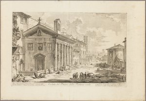 Veduta del Tempio di Fortuna Virilis. Ora la chiesa armena di S. Maria Egizziaca, da Vedute di Roma
