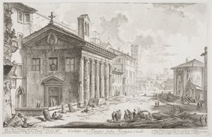 Vista del Tempio di Fortuna Virilis, ora la chiesa armena di S. Maria Egizziaca da Giovanni Battista Piranesi