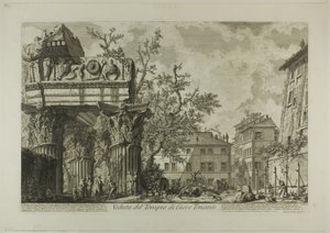 Veduta del Tempio di Giove Tonante, dalle Vedute di Roma da Giovanni Battista Piranesi