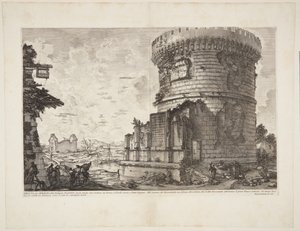 Veduta della Tomba dei Plautii sulla strada che porta da Roma a Tivoli vicino al Ponte Lugano da Giovanni Battista Piranesi