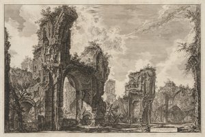 Vedute di Roma: Rovine del Sisto o della grande sala delle Terme Antoniniane da Giovanni Battista Piranesi