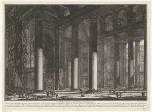 Voorportaal van het Pantheon te Rome Veduta interna del Pronao del Panteon (titolo sull