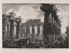 Vue interieure du Coll?ge suppos? des Anfictions, da Diff?rentes Vues de da Giovanni Battista Piranesi