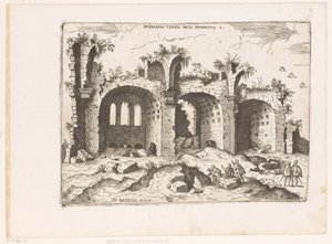 Vista sulla Basilica di Massenzio a Roma (Ruinarum Templi Pacis Prospectus, Praecipua aliquot Romanae Antiquitatis Ruinarum Monimenta)