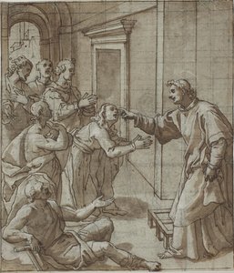 San Lorenzo guarisce il cieco da Giovanni Battista Pozzi
