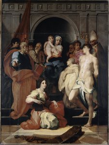 Madonna in trono con il bambino e santi da Giovanni Battista Rosso Fiorentino