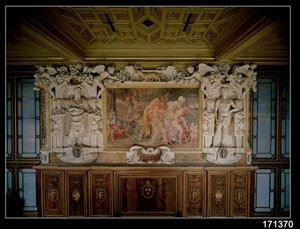 Il sacco di Troia o Catania, (dettaglio) da Giovanni Battista Rosso Fiorentino