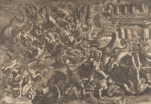 I Troiani respingono i Greci, 1538 da Giovanni Battista Scultori