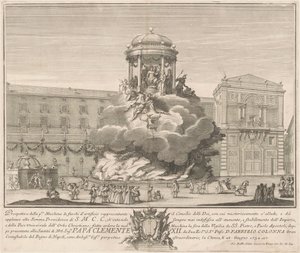 La prima macchina per la Chinea del 1732: Il consiglio degli dei