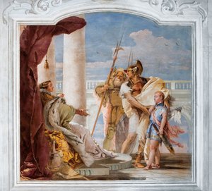 Eneide presenta Cupido, travestito da Ascanio, a Didone, dalla Stanza dell