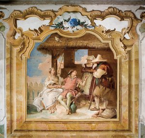 Angelica e Medoro che salutano i contadini, dalla Stanza dell